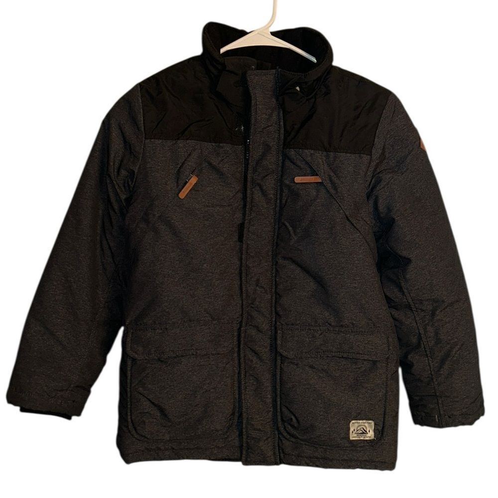 H&M Parka Black/Gray Lined Jacket(Size 7-8yrs)